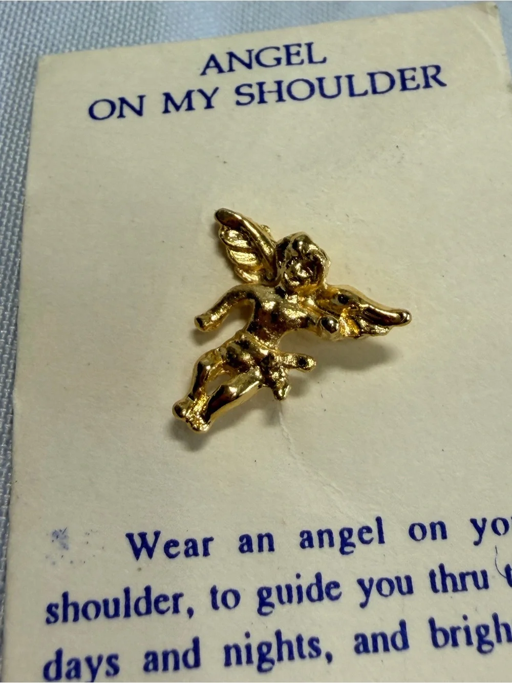 Vintage Angel on shoulder pin NEW
